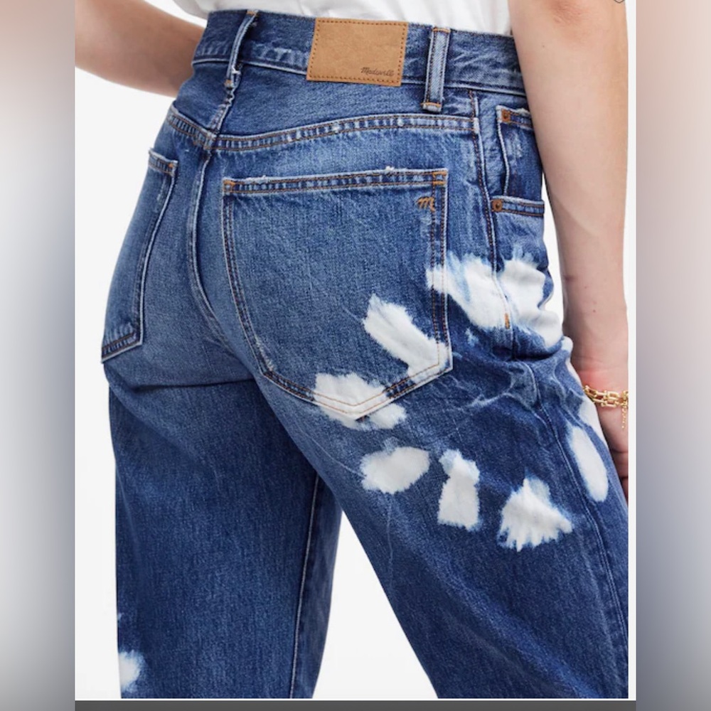 Madewell The Dean Easy Straight shibori wash Rigid Jeans size 30 brand new - Picture 14 of 17